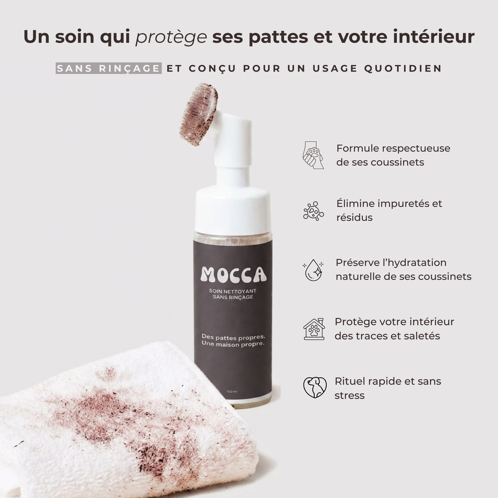 Soin nettoyant pour pattes sans rinçage